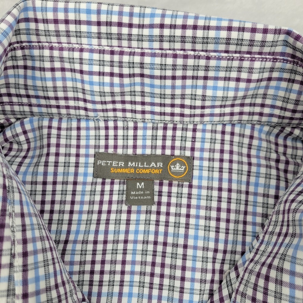 Peter Millar Shirt Men Medium Purple Performance Hybrid Summer Comfort Adult Med - Picture 4 of 8